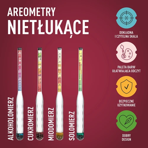Neplīstošs cukurmērs ar mērīšanas cilindru, mērījumu diapazons: -5–35°Blg - 7