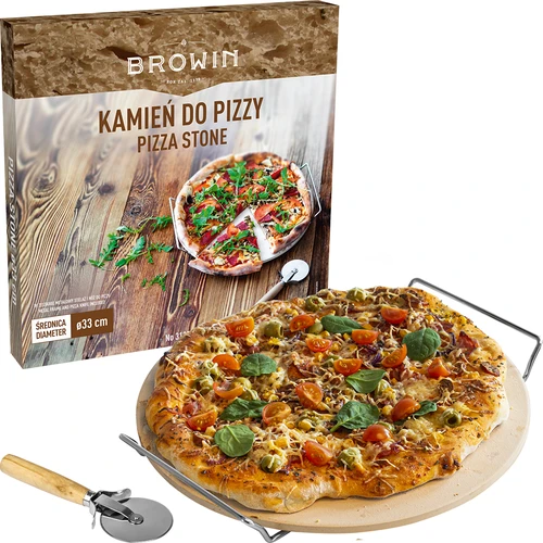 Picas akmens ar rokturi un picas nazīti, no kordierīta, apaļš, 33 cm - 7