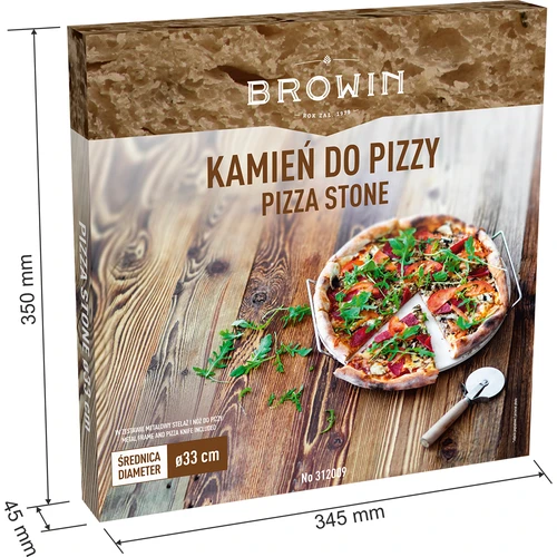 Picas akmens ar rokturi un picas nazīti, no kordierīta, apaļš, 33 cm - 9