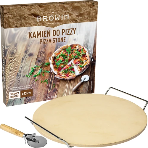 Picas akmens ar rokturi un picas nazīti, no kordierīta, apaļš, 33 cm - 6