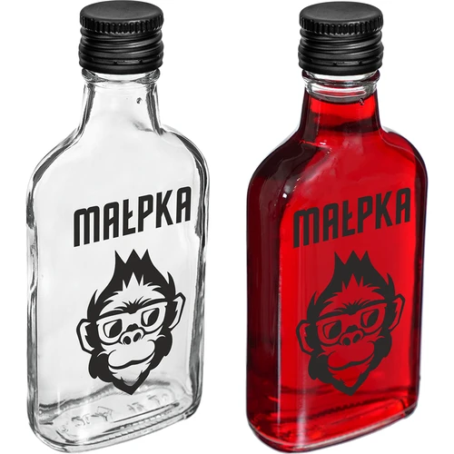 Kabatas kolbas tipa pudele 200 ml ar skrūvējamu vāciņu, apdruka “Mērkaķītis”, 1 gab. - 2