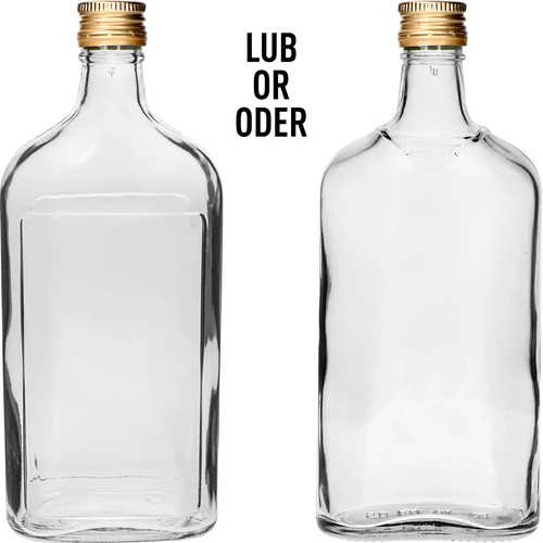 Plakanā pudele 500 ml ar skrūvējamu vāciņu, 6 gab. - 2