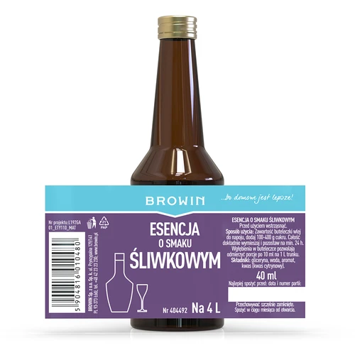 Plūmju garšas esence 4 litriem, 40 ml - 4