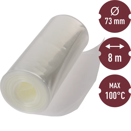 Poliamīda gaļas izstrādājumu apvalks 8m-fi73mm, 100°C - 2