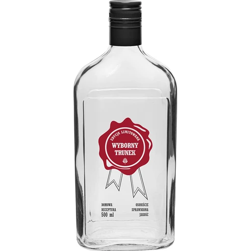 Pudele 500 ml ar vāciņu, uzdruka “Wyborny Trunek”, 1 gab.