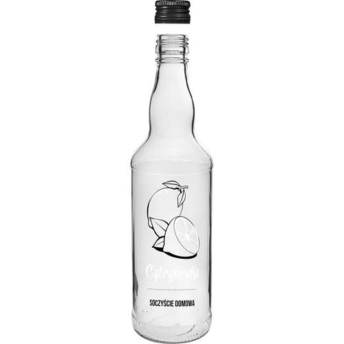 Pudele 500 ml ar skrūvējamu vāciņu, ar apdruku „Cytrynówka”, 1 gab. - 2