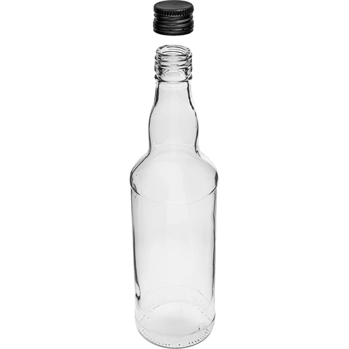 Pudele 500 ml degvīnam, ar melnu skrūvējamu vāciņu, 6 gab. - 4