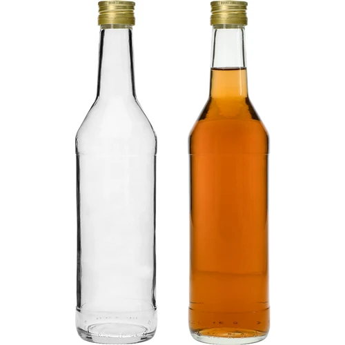 Pudele 500 ml degvīnam, taisna, ar skrūvējamiem korķiem – 8 gab. - 6
