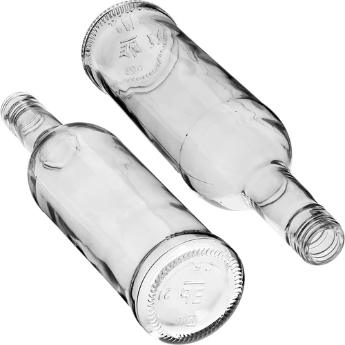 Pudele 500 ml Slaida, ar melnu skrūvējamu vāciņu, degvīnam, 6 gab. - 6