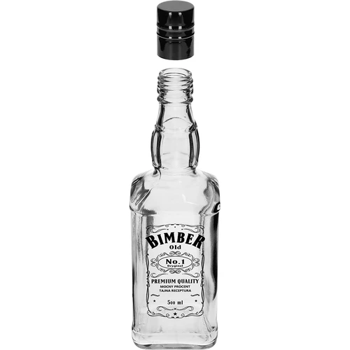 Daniels pudele 500 ml ar skrūvējamu vāciņu, ar apdruku „Bimber OLD”, 1 gab. - 2