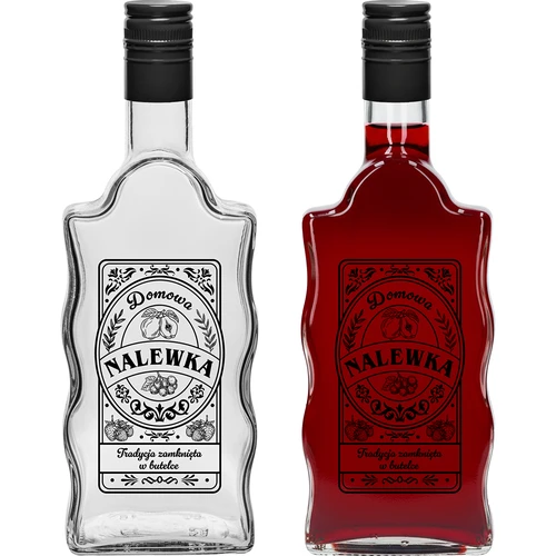 Klasztorna pudele 500 ml ar skrūvējamu korķi, apdruka „Nalewka”, 1 gab. - 2