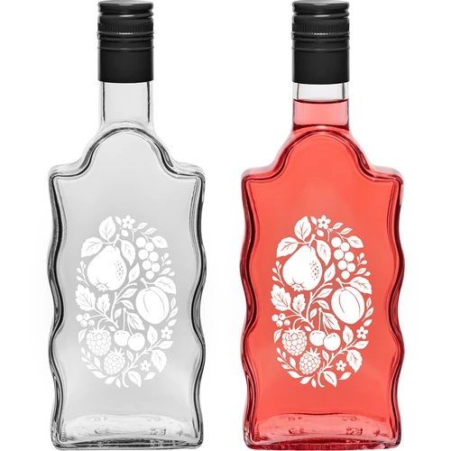 Pudele Klasztorna 500 ml ar skrūvējamo korķi un apdruku „Augļi”, 1. dizains - 3