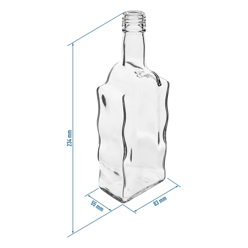 Pudele Klasztorna 500 ml ar skrūvējamu vāciņu, caurspīdīga - 6 gab. - 4