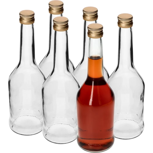 Pudele Napoleon 500 ml ar skrūvējamu vāciņu fi28, 6 gab - 2