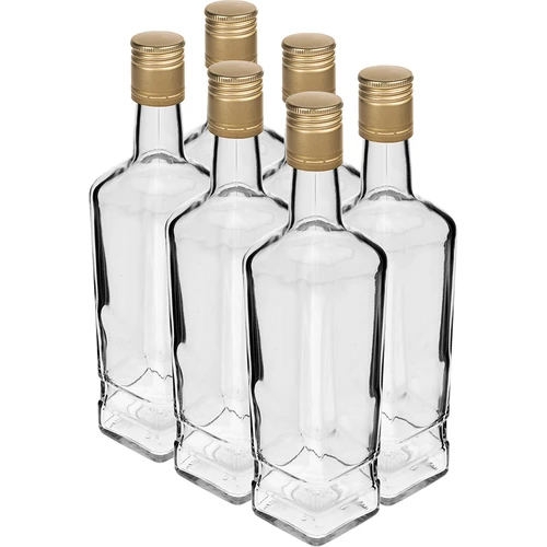 Pudele Pryncypalna 500 ml ar skrūvējamu korķi, 6 gab.