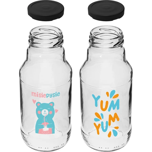 Pudele twist off 330 ml ar fi43 vāciņu un krāsainu apdruku - 6 gab. - 4
