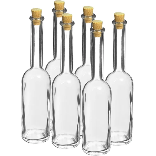 Pudele uzlējumam 100 ml 6 gab.+ 6 korķu