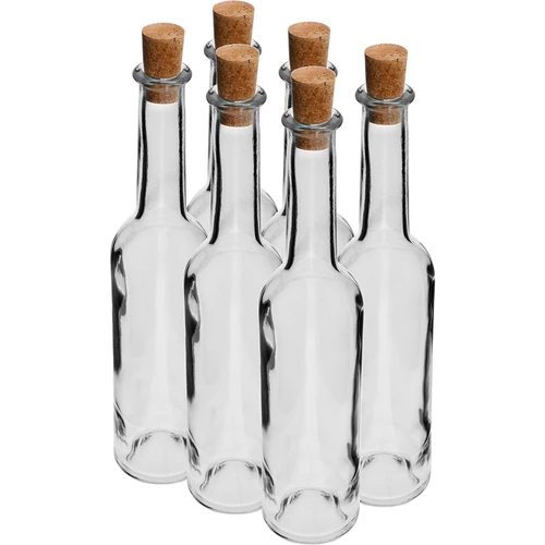 Pudele uzlējumiem 350 ml 6 gab.+ 6 korķi