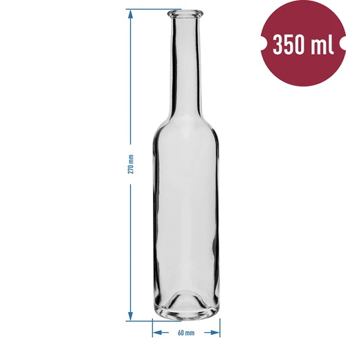 Pudele uzlējumiem 350 ml 6 gab.+ 6 korķi - 6