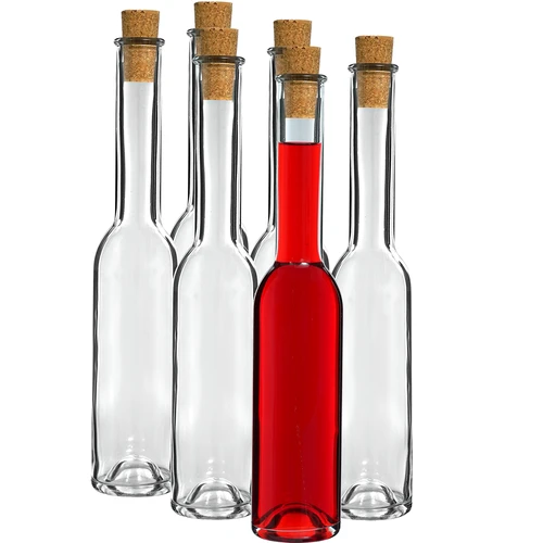 Pudeles uzlējumiem 200 ml (6 gab.) + 6 korķu 23/18 - 2