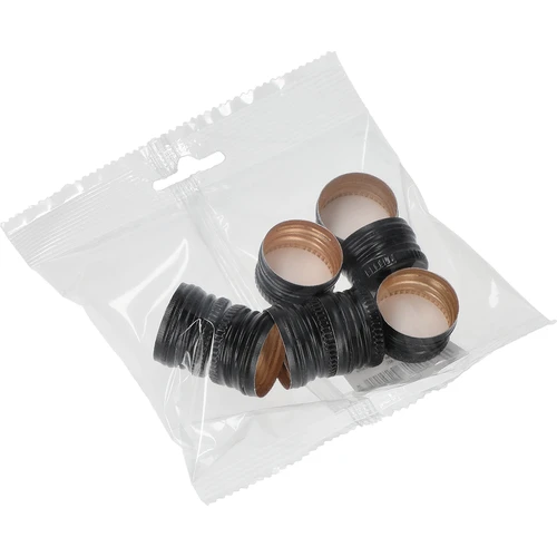 Pudeļu skrūvējamais korķis fi 28/18 mm - melns, 8 gab. - 3