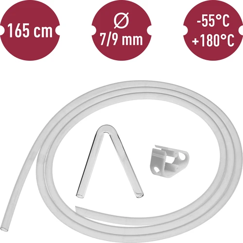 Silikona šļūtene Ø 7/9 mm - temp. no -55 līdz +180°C - 6