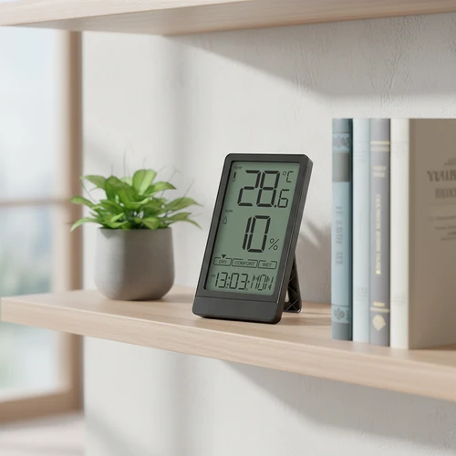 Soens elektroniskais istabas termometrs, melns - 8