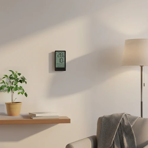 Soens elektroniskais istabas termometrs, melns - 9