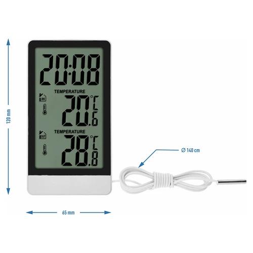 Soens zīmola elektroniskais termometrs – ar zondi, balts - 6