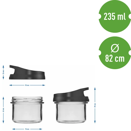 Stikla trauks 235 ml ar skrūvējamu vāciņu piekarināšanai - 5