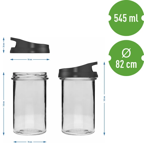 Stikla trauks 545 ml ar vāciņu piekāršanai - 5