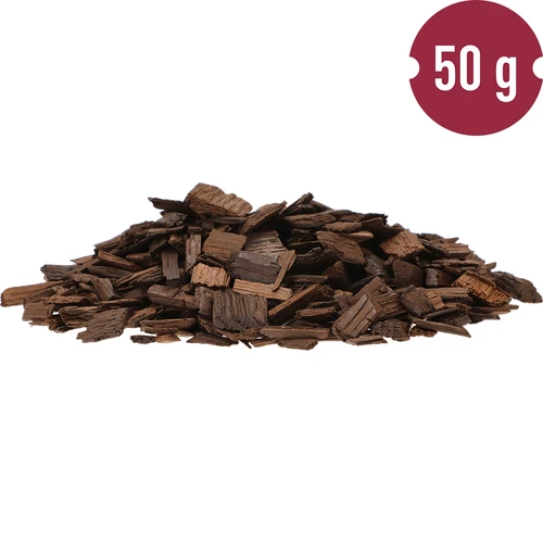 Stipri grauzdētas ozolkoka pārslas alkoholu aromatizēšanai (viskijam, burbonam, brendijam, konjakam, alum), 50 g - 4