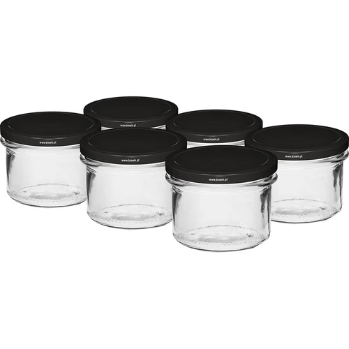 Taisna burka 235 ml (fi82) ar melnu vāciņu, 6 gab.