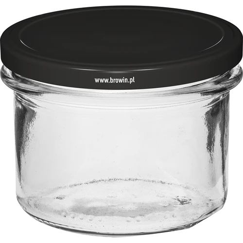 Taisna burka 235 ml (fi82) ar melnu vāciņu, 6 gab. - 2