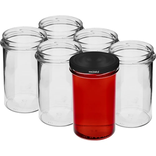 Taisna burka 545 ml (fi 82) - ar melnu vāciņu, 6 gab. - 3