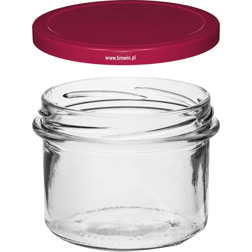 Taisnsienu burka 235 ml (fi82) ar bordo vāciņu, 6 gab. - 3