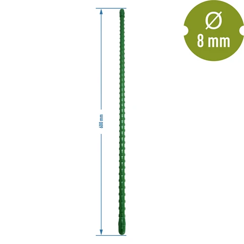 Tērauda mietiņš ar PE pārklājumu 0,6 m x 8 mm - 2
