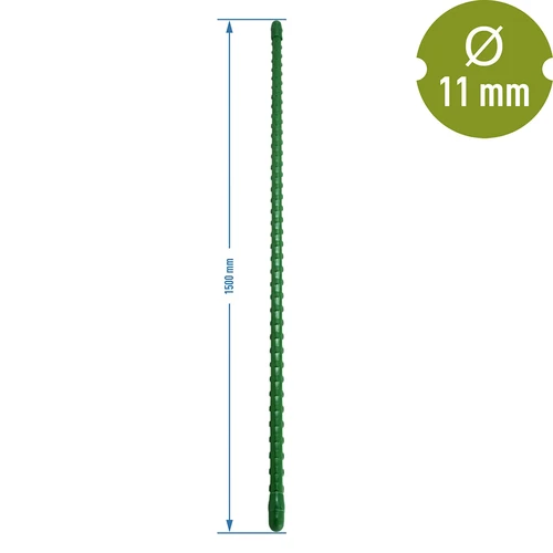 Tērauda mietiņš ar PE pārklājumu 1,5 m x 11 mm - 2