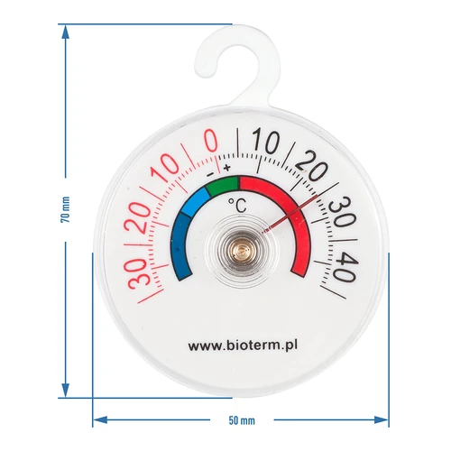 Termometrs ledusskapjiem un saldētavām (-35°C līdz +45°C) Ø 5cm - 2