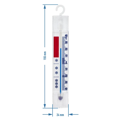 Termometrs ledusskapjiem un saldētavām (-40 °C līdz +40 °C) 15 cm - 3