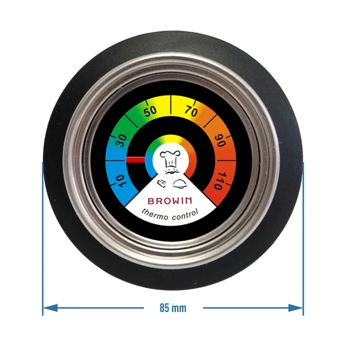 Termometrs-rokturis vākam (no 0 °C līdz +120 °C) Ø8,5 cm - 3