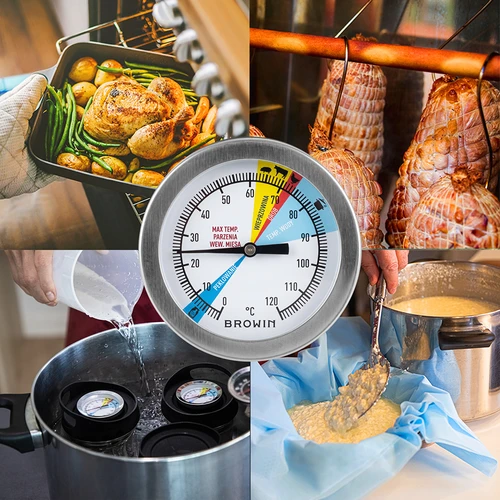Termometrs šķiņķa vārītājam 0,8 kg (0 °C līdz +120 °C) 9,0 cm - 6