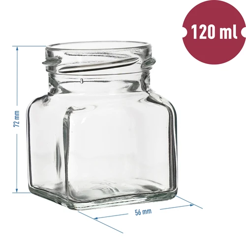 TO burciņa 120 ml „Četri stūri”, fi 53 vāciņš - 6 gab. - 5