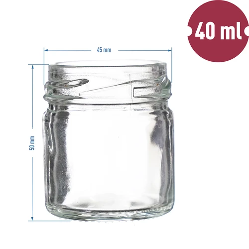 TO burciņa 40 ml ar melnu vāciņu fi 43 - 10 gab. - 5