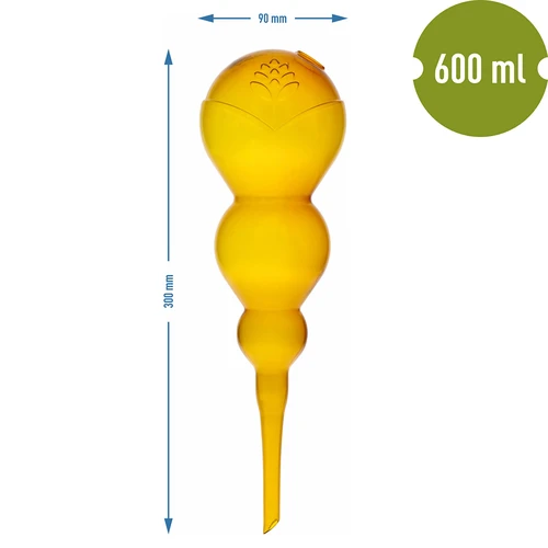 Trīskameru (trīskārša) laistīšanas bumba, caurspīdīgi dzeltena, 600 ml - 5