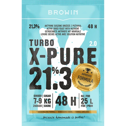Turbo raugs X-Pure 21,3% 48h, 25 L