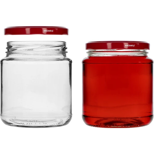 Twist-off burka, grubasek 580 ml ar bordo vāciņu fi82/6, 6 gab. - 3