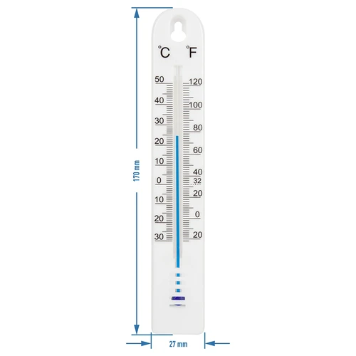 Universālais termometrs (-30 līdz +50°C), 17 cm, balts - 2