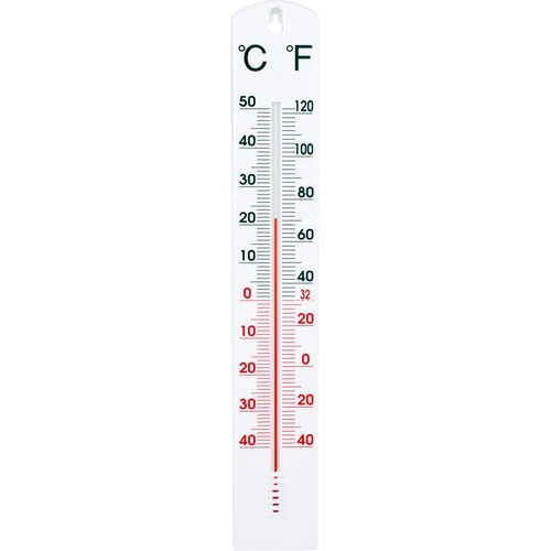 Universāls balts termometrs (-40°C līdz +50°C) 40 cm