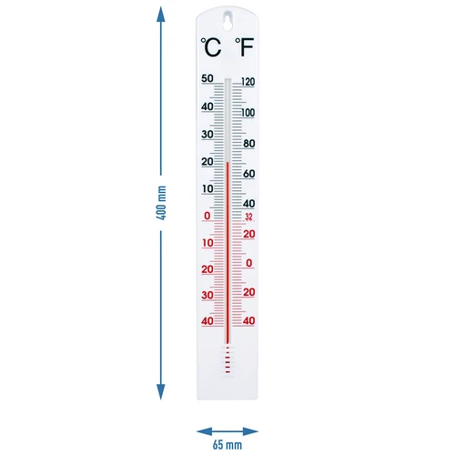 Universāls balts termometrs (-40°C līdz +50°C) 40 cm - 2